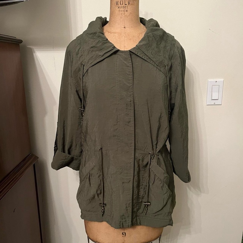Coldwater Creek Army Green Military Jacket